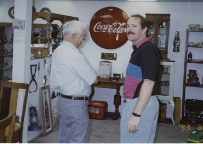 Future American Antique Mall dealer Bob Culver with Dwight on Grand Opening Day