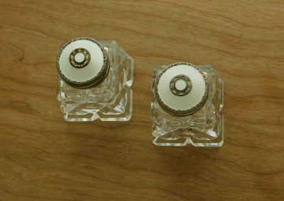 Sterling & Enamel Salt & Pepper