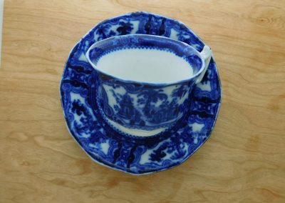 Flow Blue Cup & Saucer