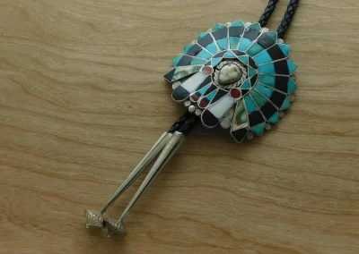 CECELIA & JOHN LUCIO Zuni Bolo Tie